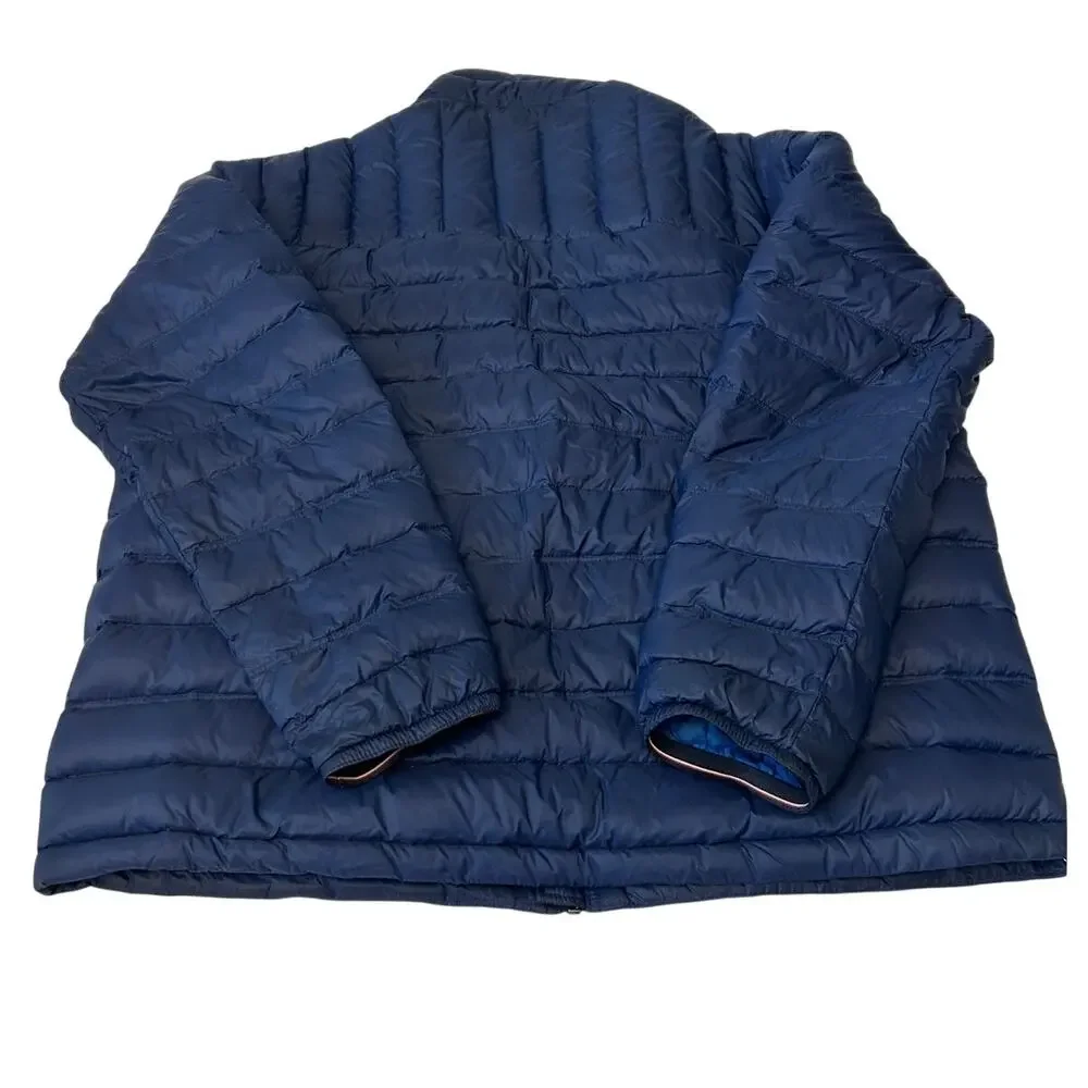 Tommy Hilfiger Men's Natural Down Packable Jacket Navy Size XL Nylon Lightweight